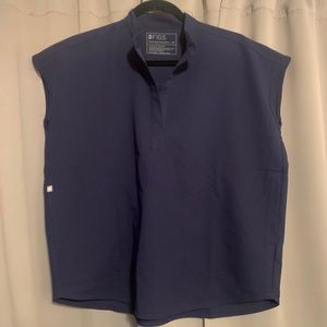 Figs Navy XS Rafaela Oversized Scrub Top